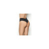 String bande large noir taille haute, tissu fronçé à l'arrière 